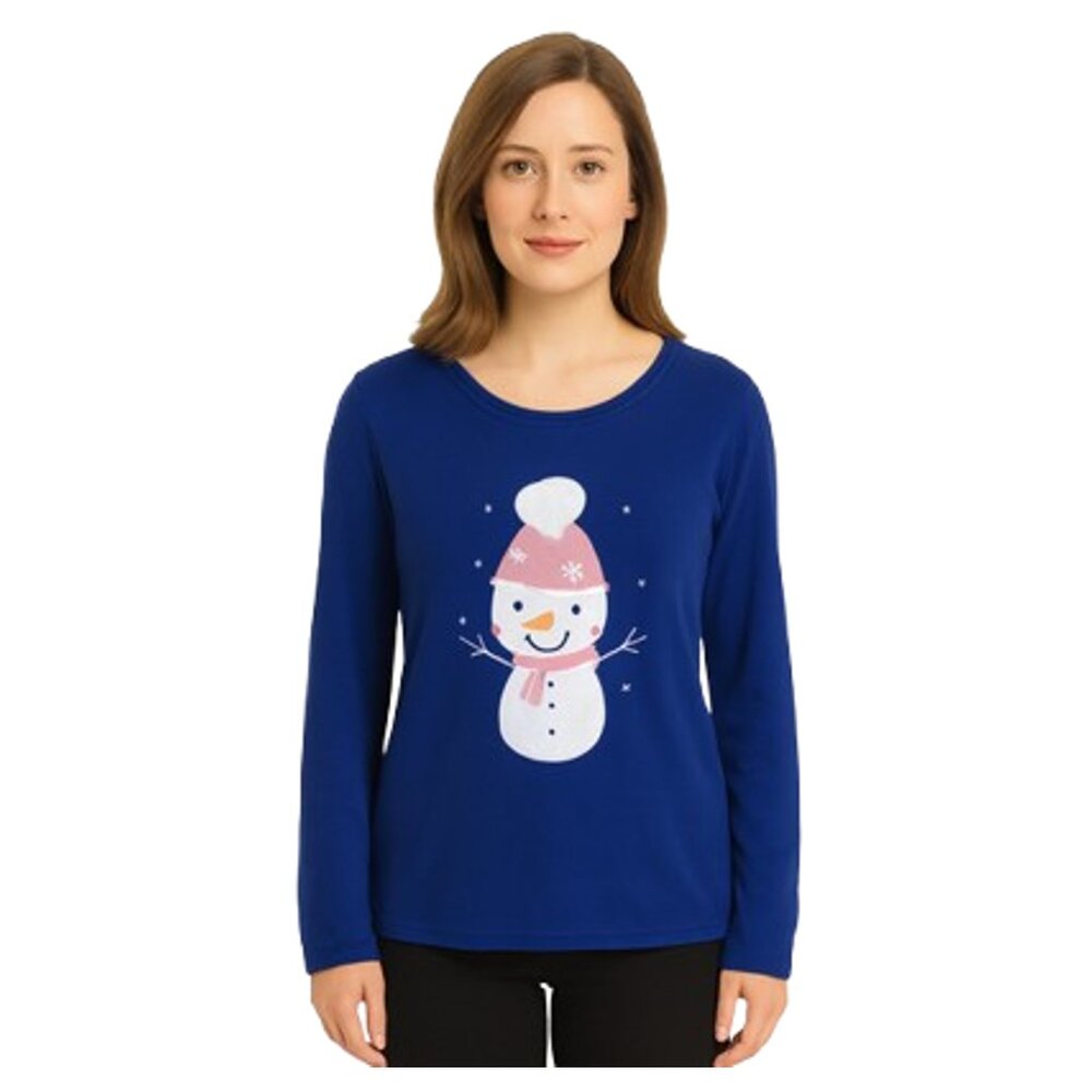 Richie House Blue Snowman Fleece Sweater Women’s Large